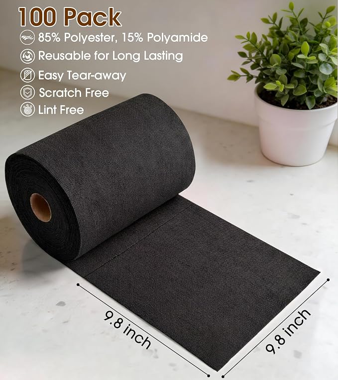 KitchLife Microfiber Cleaning Cloth Roll, 100 Pack - Image 2
