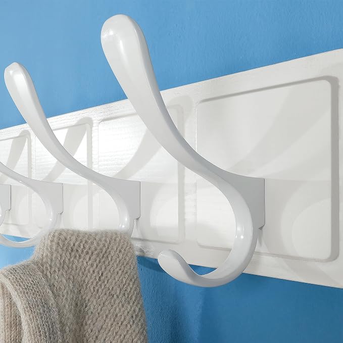 SKOLOO Scandi-Style Wooden Carved-Block Coat Hook, Wall Coat Hanger - Image 4