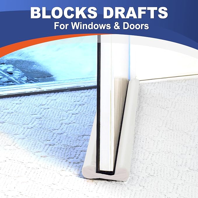 Twin Draft Guard Hug N Fit Door Draft Stopper, 28–36 in, Water Repellent | Dual - Image 2