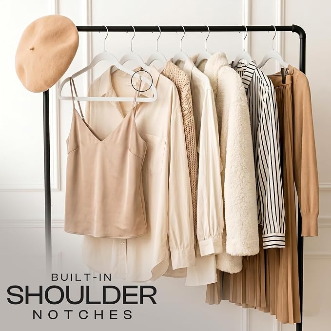 Utopia Home Velvet Hangers, 50 Pack | Luxury Non-Slip Slim Pant & Coat Hangers - Image 8