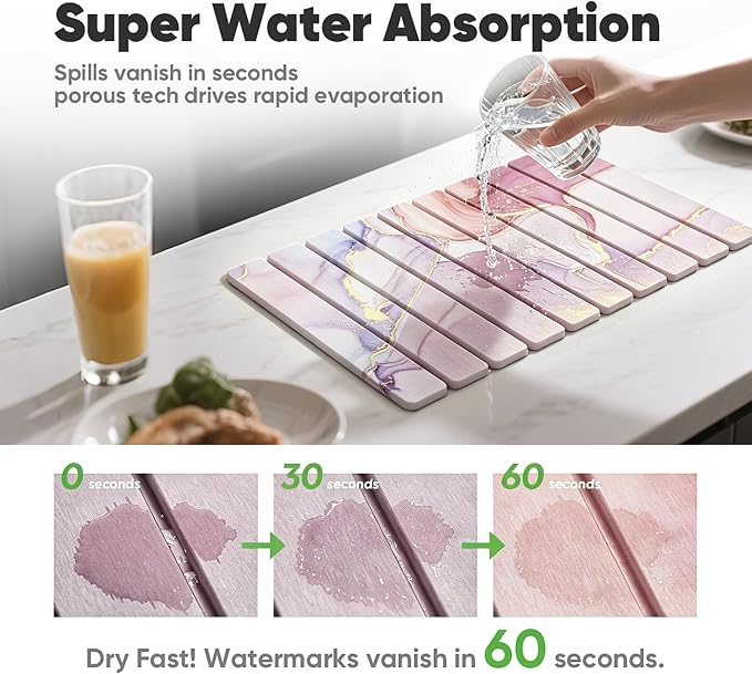 Stone Dish Drying Mat for Kitchen Counter - Image 3