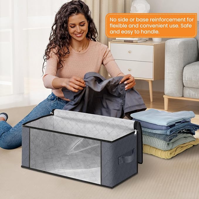 35L Closet Organizers, Foldable Under Bed Storage Containers | Storage Bags - Image 5