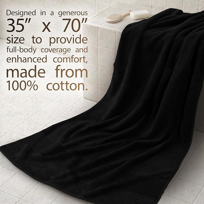 Cotton Paradise 100% Cotton Turkish Towel Set, Soft Absorbent Quick Dry - Image 2