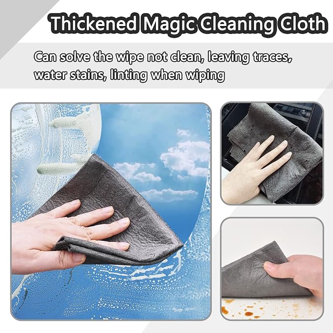 XANGNIER Thickened Magic Cleaning Cloth, Lint Free, 11.8 * 11.8in - Image 2