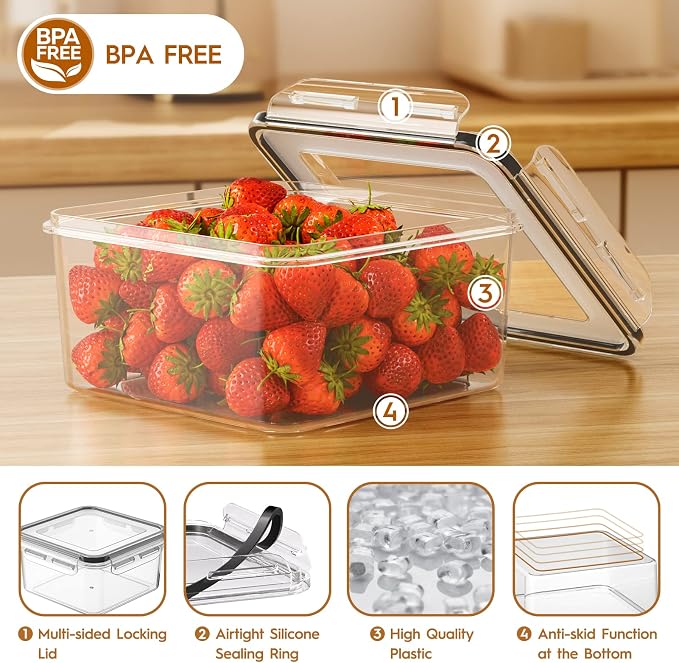 KEMETHY Large 40 Piece Food Storage Containers - Image 6