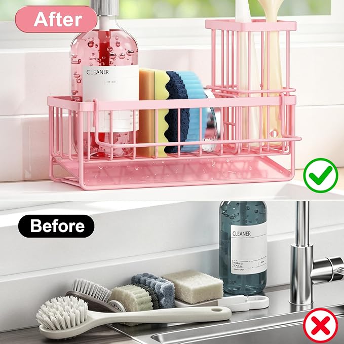 Sponge Holder for Kitchen Sink, Kitchen Sink Caddy, Kitchen Sink Sponge Holder - Image 5
