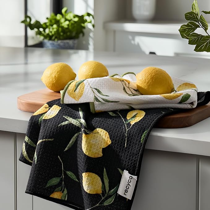RECYCO Waffle Kitchen Towel Set of 2 by RECYCOHOMECOLLECTION