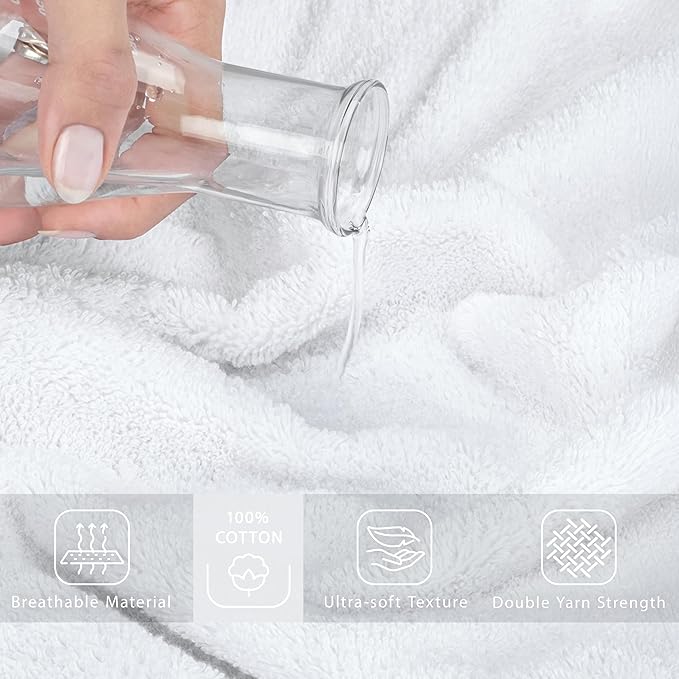 Cotton Paradise 100% Cotton Turkish Towel, Soft Absorbent Quick Dry, 40x80 - Image 4