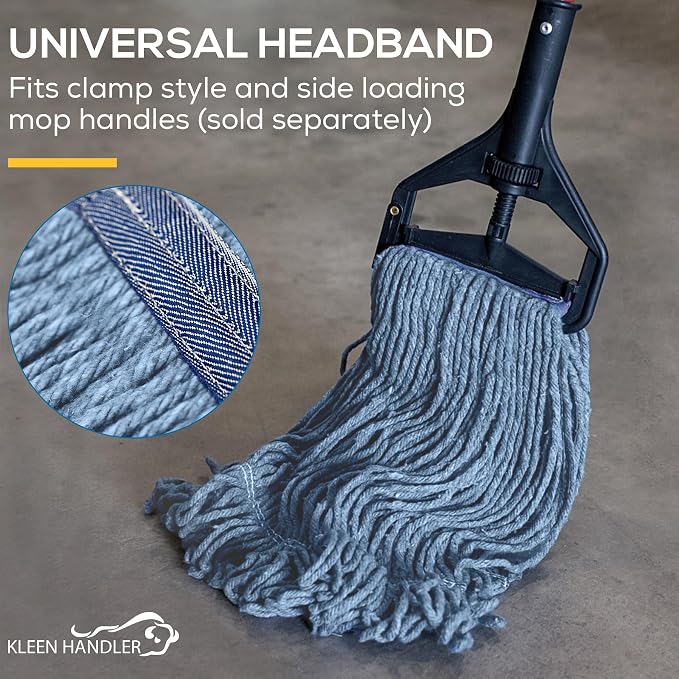 KLEEN HANDLER Heavy Duty Commercial Loop End Mop Head Replacement, 1 Pack - Image 9