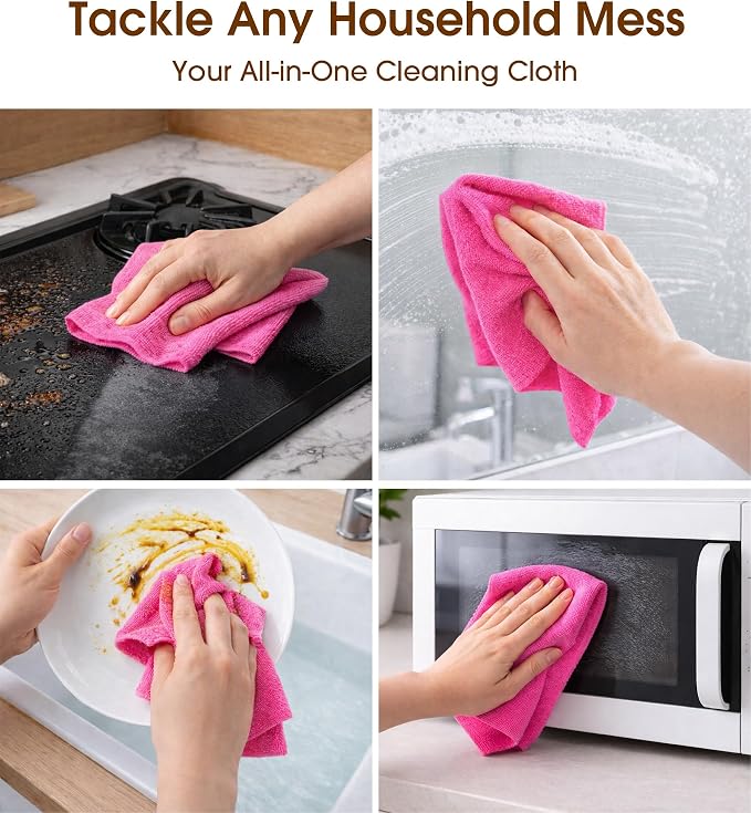 KitchLife Microfiber Cleaning Cloth Roll, 100 Pack - Image 4