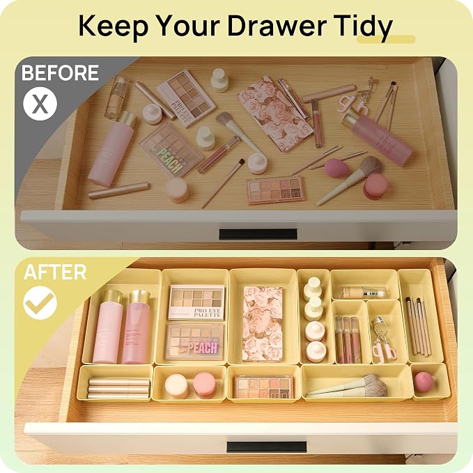 Vtopmart 25 Pack Plastic Drawer Organizers - Image 3