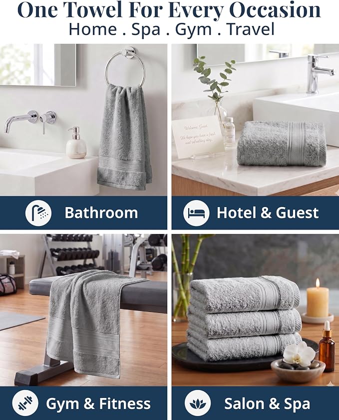 LANE LINEN Hand Towels 100% Cotton 4 Pack Soft Absorbent 16x28 - Image 5