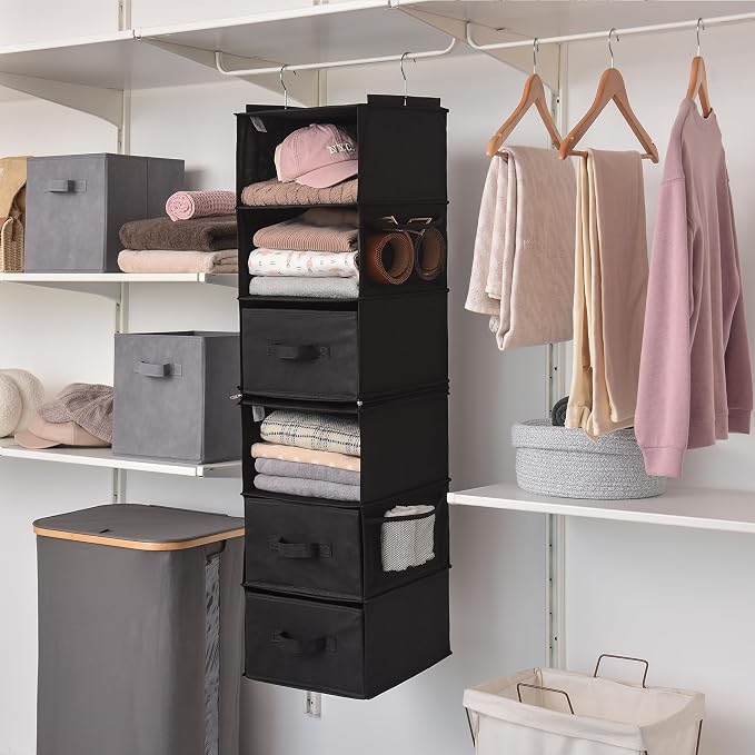 GRANNY SAYS Hanging Closet Organizer, 5 Drawers, 6 Shelves, 4 Pockets | Hanging - Image 5