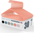 Plastic Hangers 30 Pack – Made in the USA – 6lb Capacity Standard Clothes by NeatiesHangers
