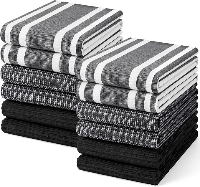 Homaxy Cotton 380 GSM Premium Kitchen Towels, 12 Pack by Homaxy