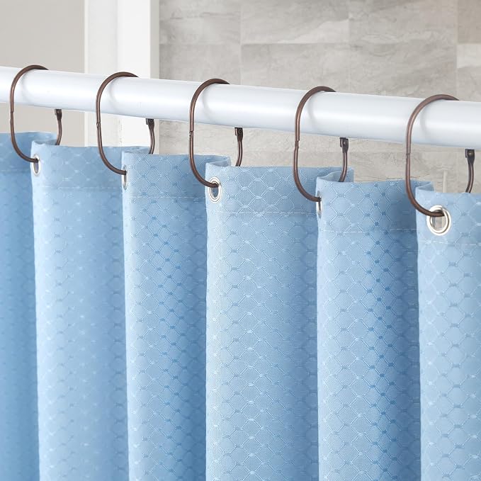 24 Pcs Shower Curtain Rings, Shower Curtain Hooks, Oval Snap Shower Rings - Image 2