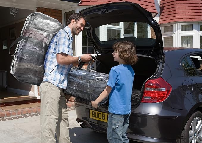 SpaceAid Heavy Duty Moving Bags, Extra Large Storage Totes W/Backpack Straps - Image 2