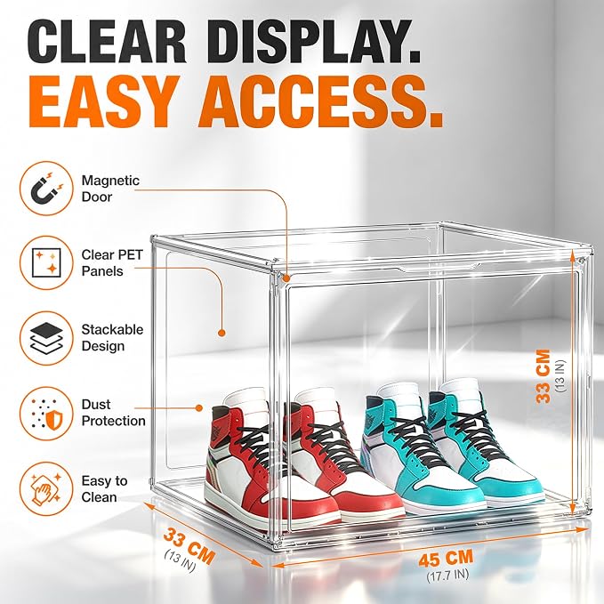 XXX-Large Extra Large Boot & Shoe Acrylic Display Case 17.3'', 1 Pack - Image 6