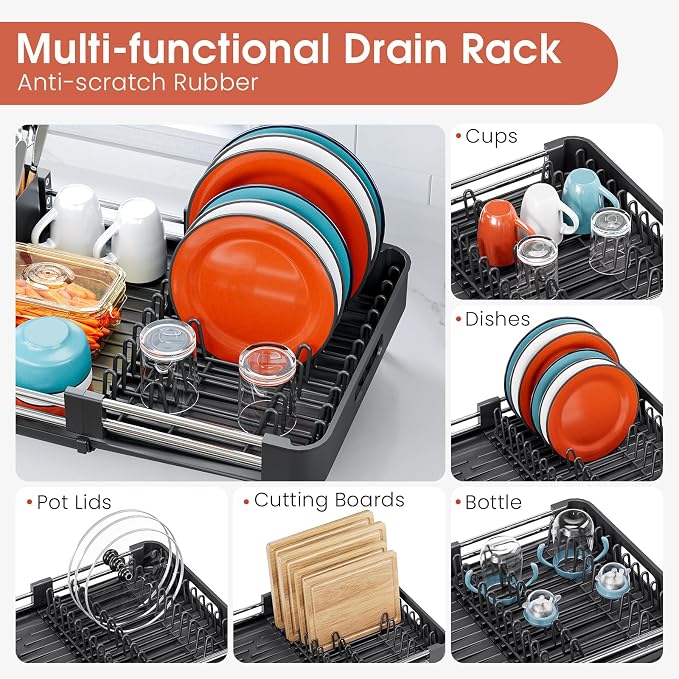 TOOLF Expandable Dish Drying Rack - Image 5