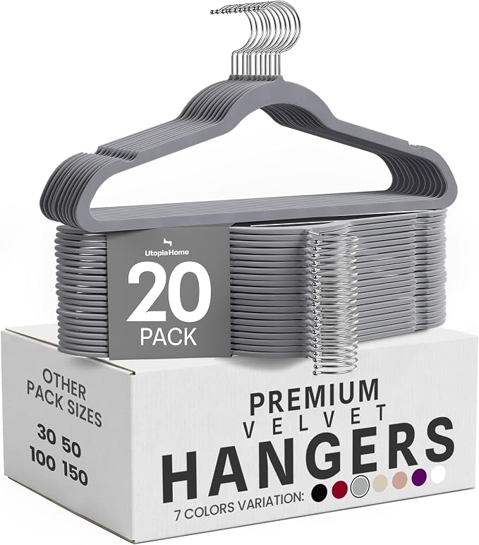 Utopia Home Velvet Hangers 20 Pack by UTOPIAHOME