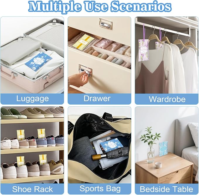 STRN Scented Sachets for Drawer and Closet, 16 Packs 4 Scents Long-Lasting - Image 7