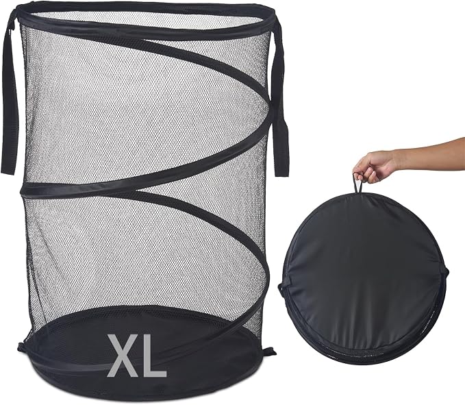 Seiritex Mesh Popup Laundry Hamper 115L Foldable Laundry Basket Extra Large by SEIRITEX