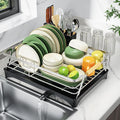 Epicano Dish Drying Rack for Kitchen Counter, Large Capacity, Wooden Handle by Epicano