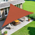Amagenix Sun Shade Sail 12'X12'X12' Curved Edge Outdoor Shade Canopy Rust Red Breathable 95% UV Block Shade Cloth for Patio Garden Backyard (We Make Custom Size)