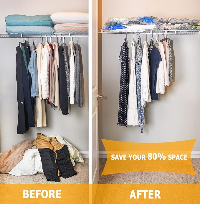 Vacuum Storage Bags, Small Space Saver Sealer Bags, Airtight Compression Bags - Image 4