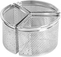 Restaurantware Steamer Basket for Cooking Pot 3-Piece Stainless Steel Trio Separator Perforated Steam Basket Divider for Cooking Veggies, Dumplings, Eggs, Seafood, Pasta, Pressure Cooker