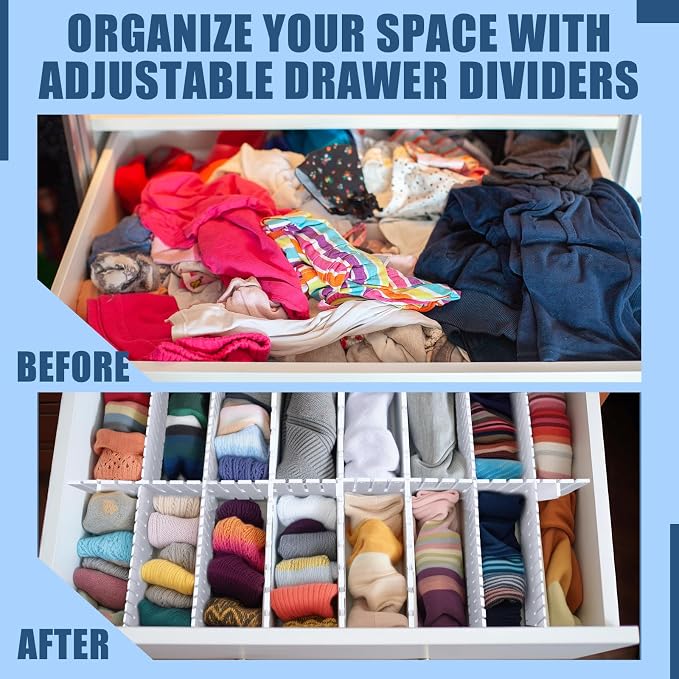 15 Pcs 5.12 Tall Drawer Divider Adjustable Drawer Organizer - Image 5
