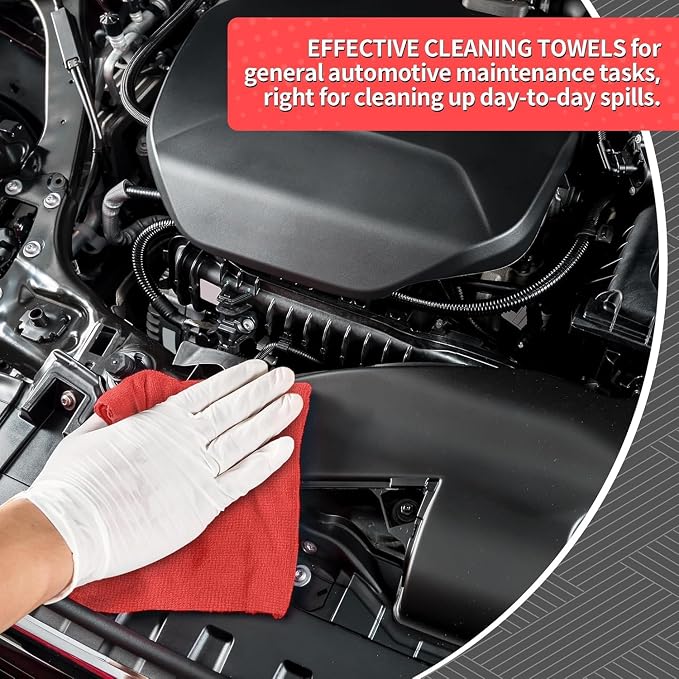 Microfiber Cleaning Cloth, 200 Pack Red Cleaning Rags Microfiber Towel Bulk - Image 4