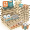 25 PCS Plastic Drawer Organizer Set, Makeup Organizers and Storage Bins | 4 by WOWBOX