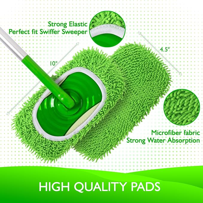 Reusable Microfiber Chenille Mop Pads - Image 3