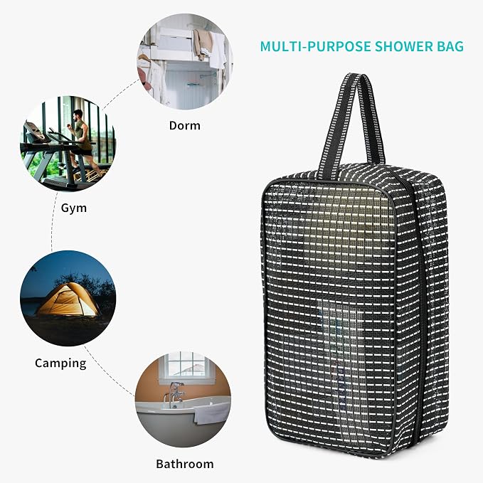 REDSINDA Mesh Shower Caddy Bag for Bathroom Gym Camping Portable Travel Mesh - Image 4