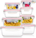 Vtopmart 8 Pack Glass Food Storage Containers by Vtopmart