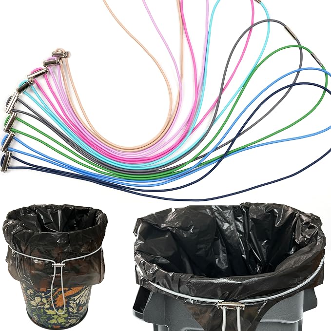 Garbage Can Bands Large Adjustable 8 Pcs Fits 8-33 Gallon Trash Cans | Trash - Image 5