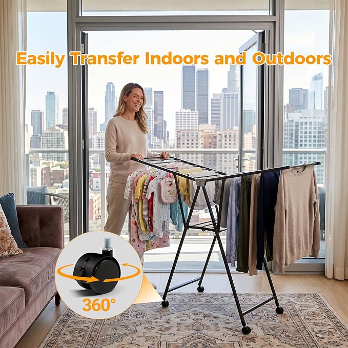 Clothes Rack, 2-Tier Drying Hanger, - Image 8