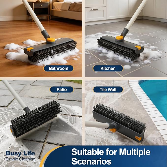 Yocada Floor Scrub Brush 3 in 1 Dual-Sided Stiff Bristle Scrubber Brush | - Image 7