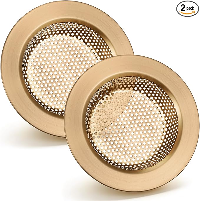 Retisee 2 Pcs Kitchen Sink Drain Strainer 4.4 Inch, Champagne Bronze by Retisee