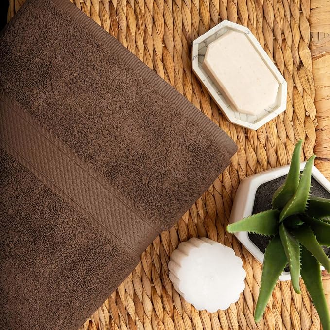 Superior Egyptian Cotton Ultra Plush & Absorbent, 10 Piece Set, Chocolate | - Image 5