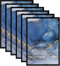 16x23 Picture Frame Set of 6, Black Frame for 16 x 23 Inch Picture Poster Photo, Light Weight and High Transparent 16 by 23 Frame for Wall - 6 Pack/Black/16 x23