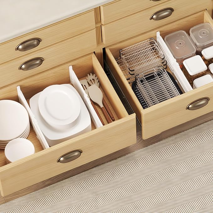Lifewit 6" Tall Drawer Dividers, Adjustable Deep Drawer Organizer Clothes | 5 - Image 10
