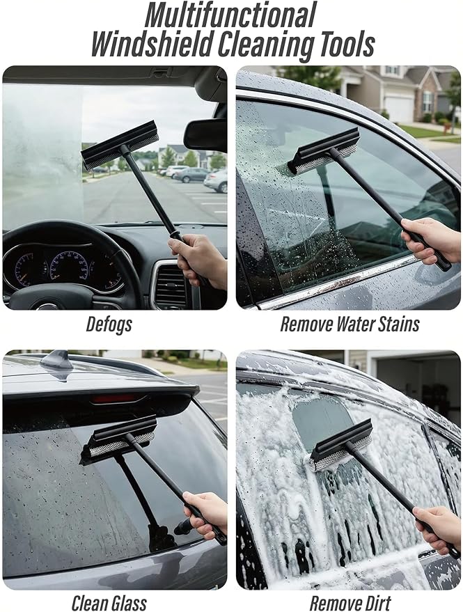 2 in1 Window Squeegee for Car, Window Cleaning Tool - Image 7