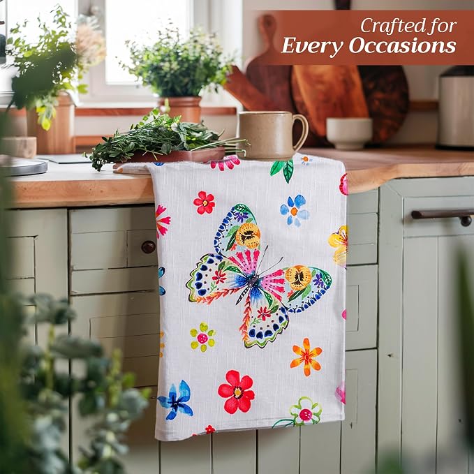 Maison d' Hermine Kitchen Towels Set of 3 Reusable 100% Cotton 27.50" x 20" - Image 6