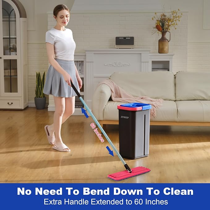 JOYMOOP Flat Mop System, Microfiber Mop and Bucket Set, Household & Commercial - Image 5