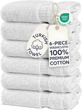 Chakir Turkish Linens 100% Cotton 6-Pack Washcloths 13x13, Oeko-Tex Certified by ChakirTurkishLinens