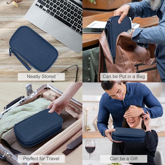FYY Electronic Organizer, Travel Tech Pouch Bag, Waterproof, Double Layers - Image 7