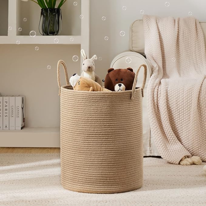 Woven Rope Laundry Hamper Basket by YOUDENOVA, 72L Tall Luandry Basket - Image 2