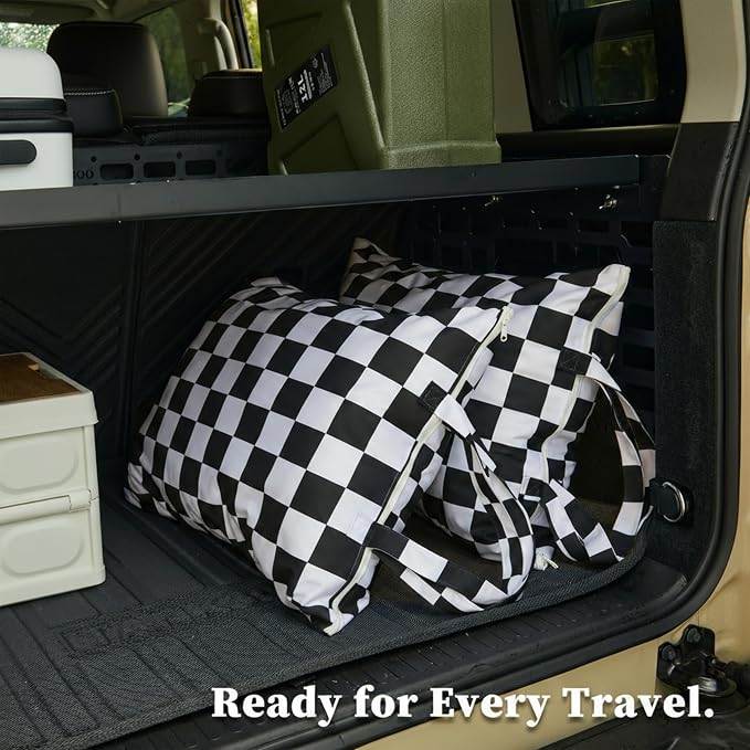 Ohocut Checkered 2 Pcs Large Travel Laundry Bags - Image 4